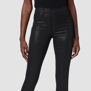 HUDSON Jeans Barbara Noir Coated New High-Waisted Skinny Jeans - Black, 27